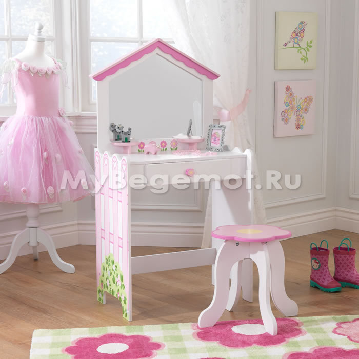 Туалетный столик для девочки KidKraft «Кукольный дом» с табуретом 