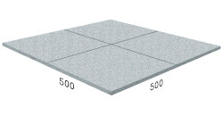 Резиновая плитка на пазлах RUBBLEX SPORT, 50x50 см, серая