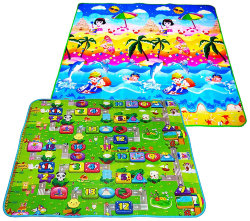 Коврик для ползания Imiwei "Улицы города и Море" 5 мм, двухсторонний