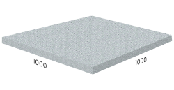Резиновая плитка M-KORT STANDART, 1000x1000 мм, серая